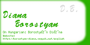 diana borostyan business card